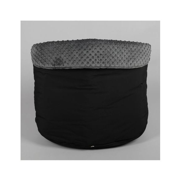 NÁNOŽNÍK DOUBLE ČERNÝ S TMAVĚ ŠEDOU MINKY - NÁNOŽNÍKY - KOČÁRKY A PŘÍSLUŠENSTVÍ