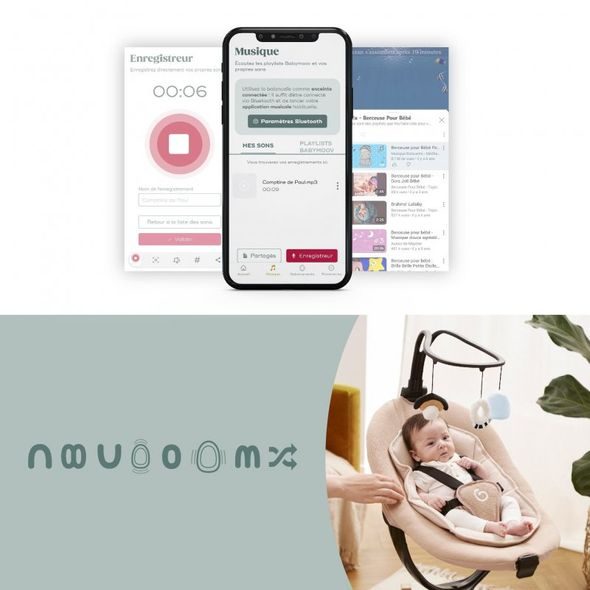 BABYMOOV HOUPAČKA SWOON EVOLUTION CONNECT MOCCA - LEHÁTKA A HOUPADLA - SPINKÁNÍ