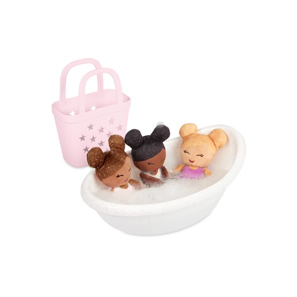 LULLA BABY PANENKY PLYŠOVÉ DO VANY V KOŠÍKU PINK - HRAČKY DO VANY - PRO DĚTI