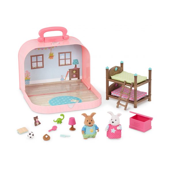 LI'L WOODZEEZ SADA V KUFŘÍKU DĚTSKÝ POKOJ - DOPLŇKY PRO FIGURKY - PRO DĚTI