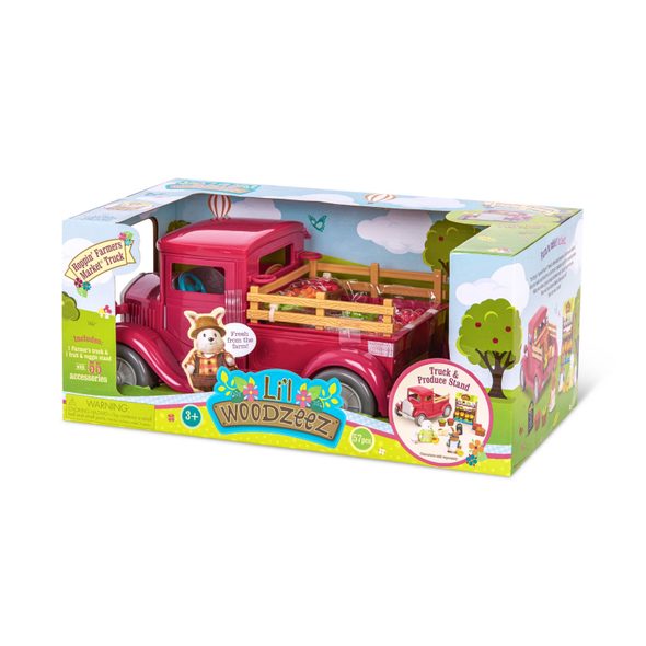 LI'L WOODZEEZ FARMÁŘSKÝ PICK-UP SE STÁNKEM - DOPLŇKY PRO FIGURKY - PRO DĚTI