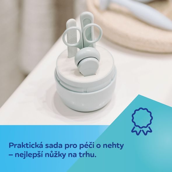 CANPOL BABIES SADA PÉČE O NEHTY PRO DĚTI MODRÁ - HŘEBÍNKY A KARTÁČKY - KOUPÁNÍ A ZDRAVÍ