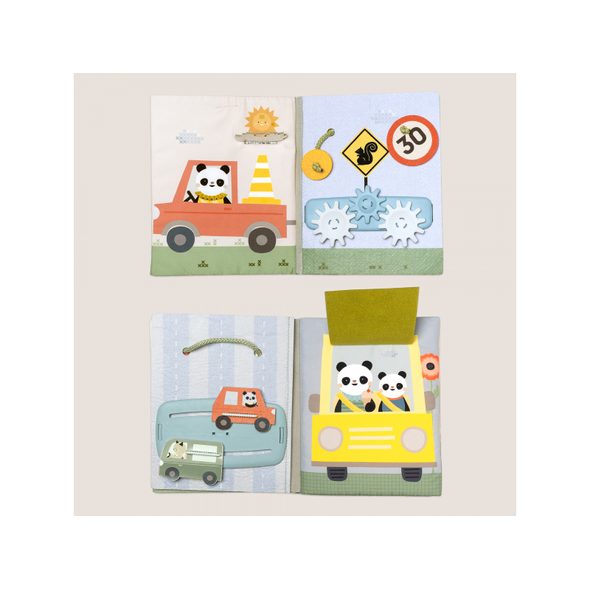 TAF TOYS KNÍŽKA S AKTIVITAMI TINY TRAVELER BUSY BOOK - AKTIVNÍ HRAČKY - PRO DĚTI