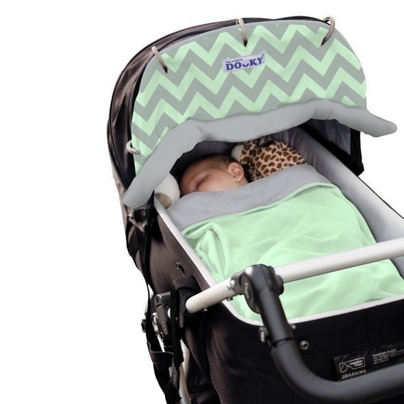 DOOKY CLONA REVERSIBLE MINT/GREY CHEVRON - STŘÍŠKY A STÍNÍTKA - AUTOSEDAČKY A PŘÍSLUŠENSTVÍ