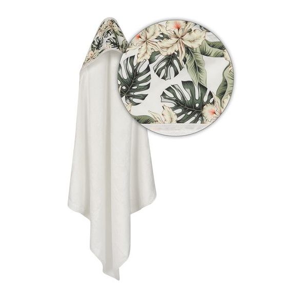 BABYMATEX OSUŠKA S KAPUCÍ BAMBOO DESIGN 100X100 CM - OSUŠKY A DĚTSKÉ ŽUPANY - KOUPÁNÍ A ZDRAVÍ