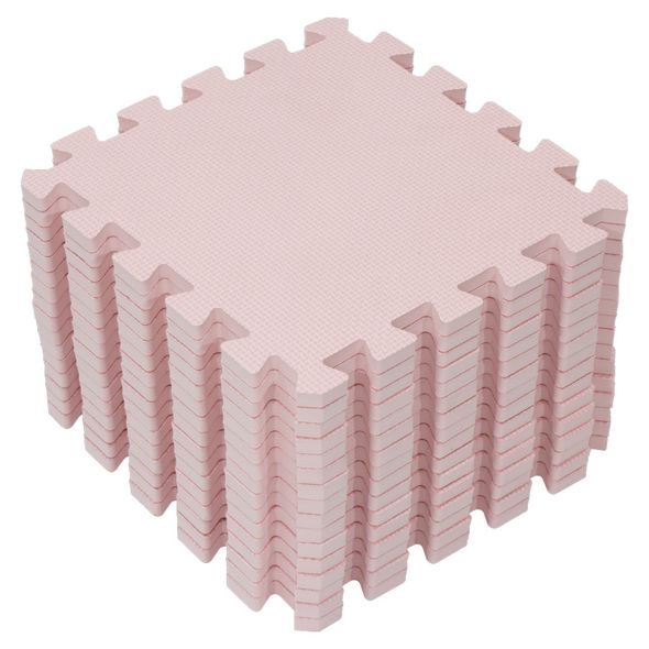 RIALTO BABY HRACÍ PODLOŽKA PUZZLE LIGHT PINK 120X120CM - HRACÍ PODLOŽKY NA ZEM - SPINKÁNÍ