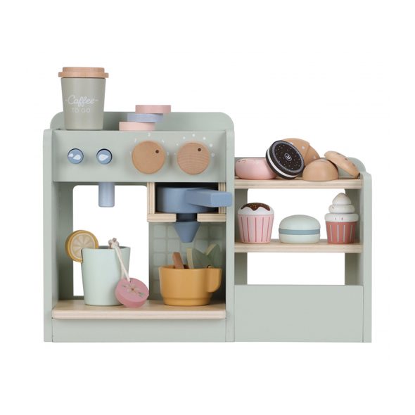 LITTLE DUTCH KÁVOVAR DŘEVĚNÝ VELKÝ S PŘÍSLUŠENSTVÍM COFFEE HOUSE - LITTLE DUTCH - PRO DĚTI
