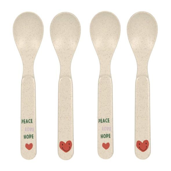 LÄSSIG SPOON SET PP/CELLULOSE HAPPY RASCALS HEART LAVENDER - LŽIČKY A PŘÍBORY - KRMENÍ