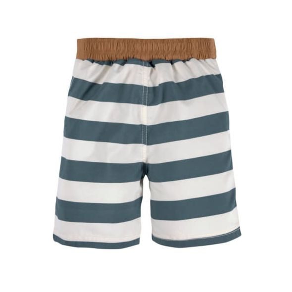 LÄSSIG SPLASH BOARD SHORTS BLOCK STRIPES MILKY/BLUE - KOJENECKÉ PLAVKY - KOUPÁNÍ A ZDRAVÍ
