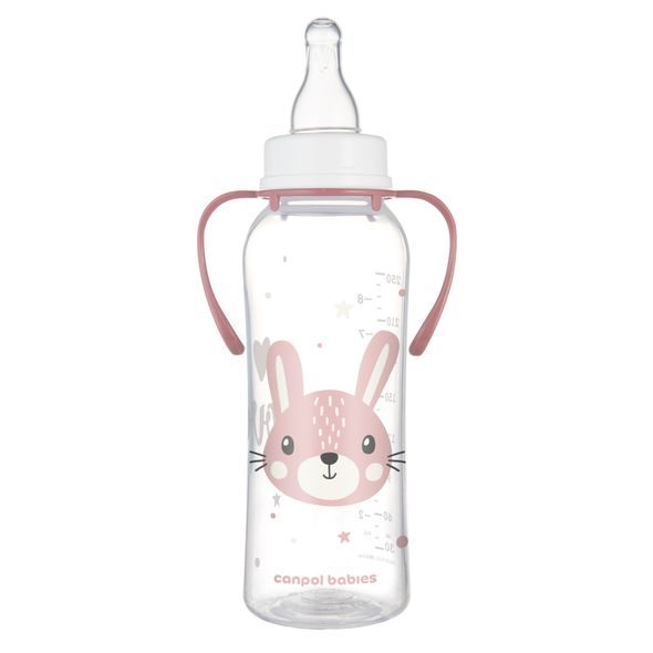 CANPOL BABIES LAHEV ÚZKOHRDLÁ S ÚCHYTY CUTE ANIMALS 250ML ZAJÍC - KOJENECKÉ LAHVE - KRMENÍ