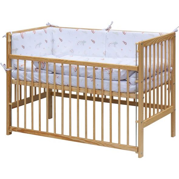 SCARLETT DĚTSKÁ POSTÝLKA S KOMPLETNÍ VÝBAVOU SCARLETT 120 X 60 CM - MONTA - DŘEVĚNÉ POSTÝLKY - SPINKÁNÍ