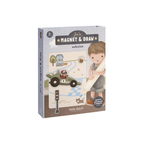 LITTLE DUTCH KNÍŽKA S MAGNETY JIM DOPRAVA - LITTLE DUTCH - PRO DĚTI