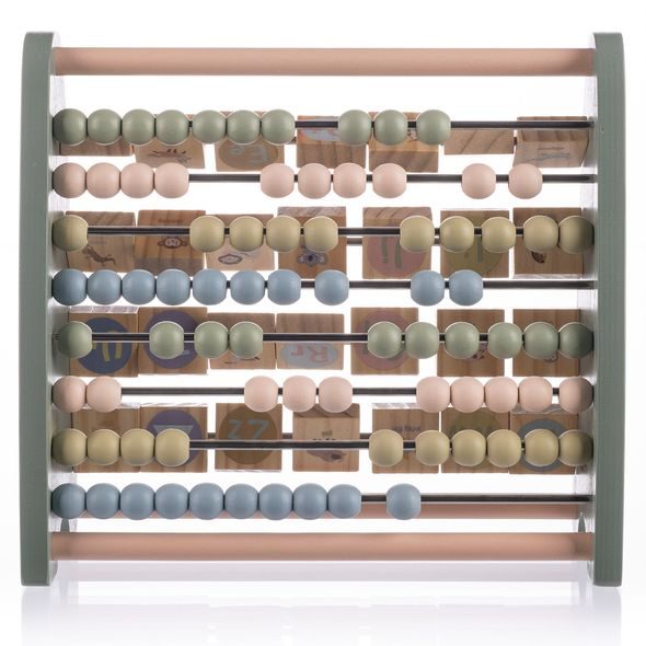 ZOPA DŘEVĚNÉ OBOUSTRANNÉ POČÍTADLO - MOTORICKÉ A HUDEBNÍ - PRO DĚTI