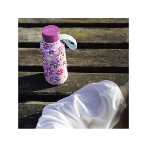 QUOKKA NEREZOVÁ TERMOLÁHEV SOLID KIDS S POUTKEM FLOWERS 330 ML - TERMOOBALY A TERMOSKY - KRMENÍ