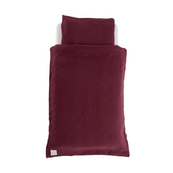 TRÄUMELAND POVLEČENÍ MUSSELIN 100/135 + 40/60 BEERENROT - POVLEČENÍ DO POSTÝLKY - SPINKÁNÍ