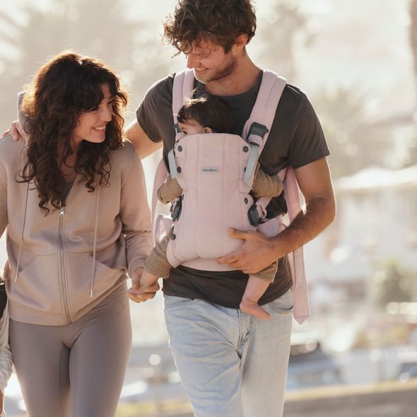 BABYBJORN BABYBJORN NOSÍTKO HARMONY WOVEN LIGHT PINK MÉLANGE - ERGONOMICKÁ NOSÍTKA - NOŠENÍ & SPORT