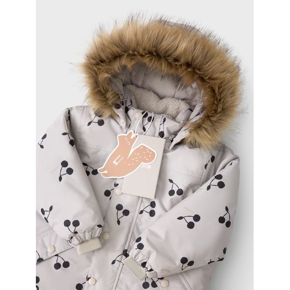LEOKID ZIMNÍ BUNDA TULLY SILVER CLOUD CHERRIES VEL. 104 - BUNDY - PRO DĚTI