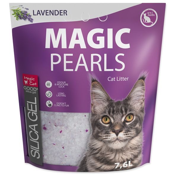 KOČKOLIT MAGIC PEARLS LAVENDER 7,6L - SILIKÁTOVÉ STELIVO PRO KOČKY - CHOVATELSKÉ POTŘEBY MALVÍKZOO