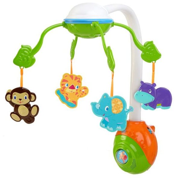 BRIGHT STARTS KOLOTOČ NA POSTÝLKU SOOTHING SAFARI 2-IN-1 MOBILE™ (0-5 M) - KOLOTOČE NA POSTÝLKU - PRO DĚTI
