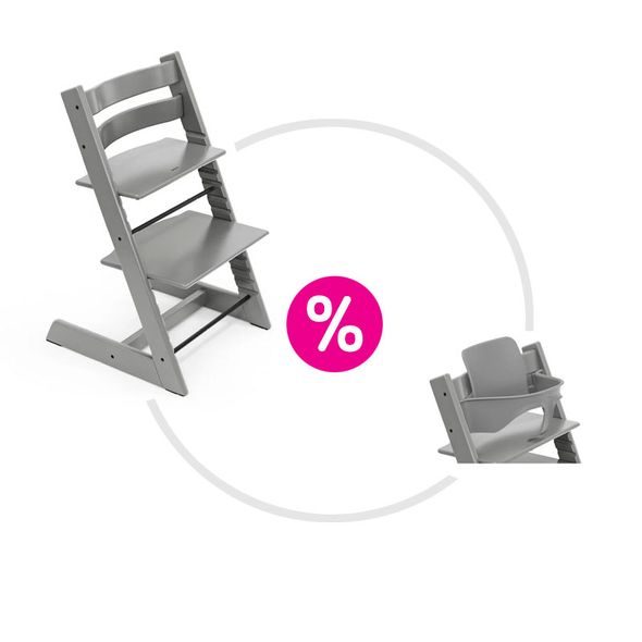 STOKKE® TRIPP TRAPP® + BABY SET ZDARMA - JÍDELNÍ ŽIDLIČKY DŘEVĚNÉ - KRMENÍ