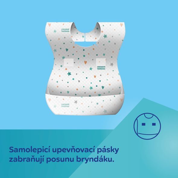 CANPOL BABIES BRYNDÁK VODĚODOLNÝ JEDNORÁZOVÝ S KAPSOU 10KS - BRYNDÁKY - KRMENÍ