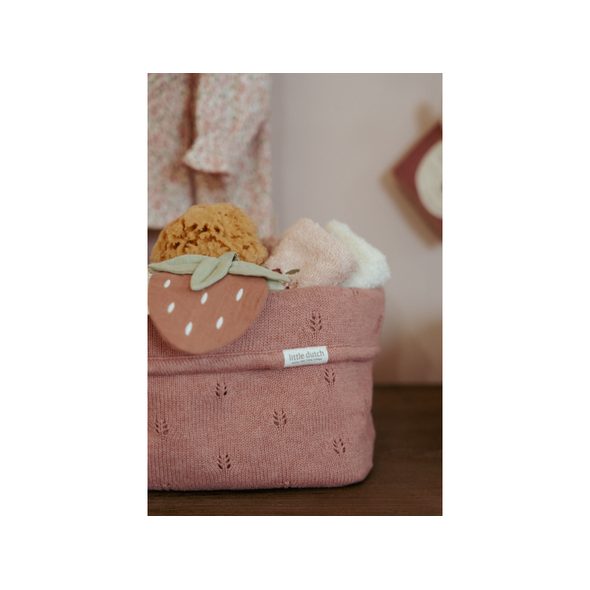 LITTLE DUTCH KOŠÍK PLETENÝ MALÝ PURE PINK BLUSH - ORGANIZÉRY NA PŘEBALOVACÍ PULT - PŘEBALOVÁNÍ