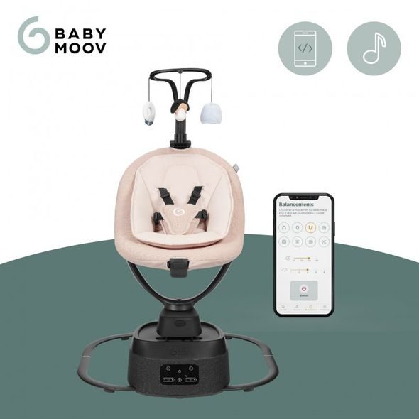 BABYMOOV HOUPAČKA SWOON EVOLUTION CONNECT MOCCA - LEHÁTKA A HOUPADLA - SPINKÁNÍ