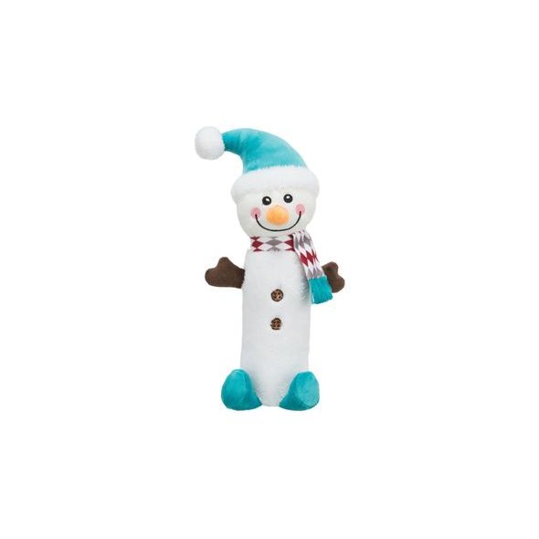 TRIXIE XMAS SNOWMAN, PLYŠOVÝ SNĚHULÁK S PET LAHVÍ UVNITŘ, 38 CM - PLYŠOVÉ HRAČKY PRO PSY - CHOVATELSKÉ POTŘEBY MALVÍKZOO