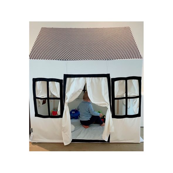 CHILDHOME DOMEK TEXTILNÍ BLACK&WHITE 125X95X145 CM - HRACÍ DOMEČKY - SPINKÁNÍ