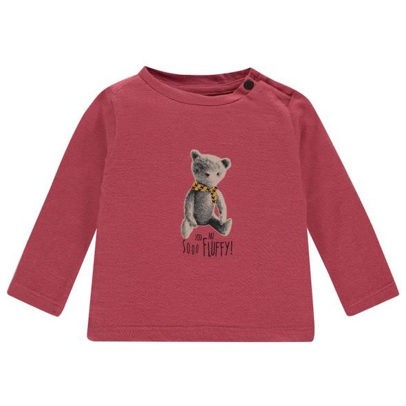 NOPPIES LONGSLEEVE CHEVIOT GARNET ROSE - TRIČKA KRÁTKÝ / DLOUHÝ RUKÁV - PRO DĚTI