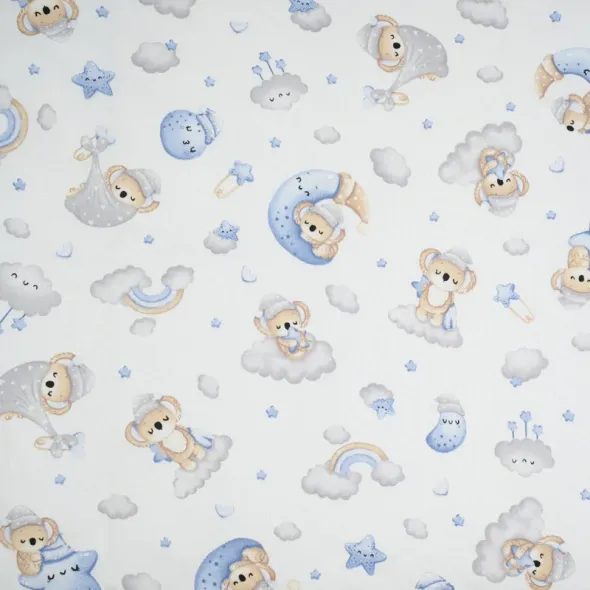 TOMI POVLEČENÍ K5 TISK (120X90) KOALA MODRÁ - POVLEČENÍ DO POSTÝLKY - SPINKÁNÍ