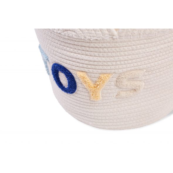 CHILDHOME KOŠ NA HRAČKY KVĚTINA OFF WHITE 30X30X30 CM - BOXY NA HRAČKY - SPINKÁNÍ