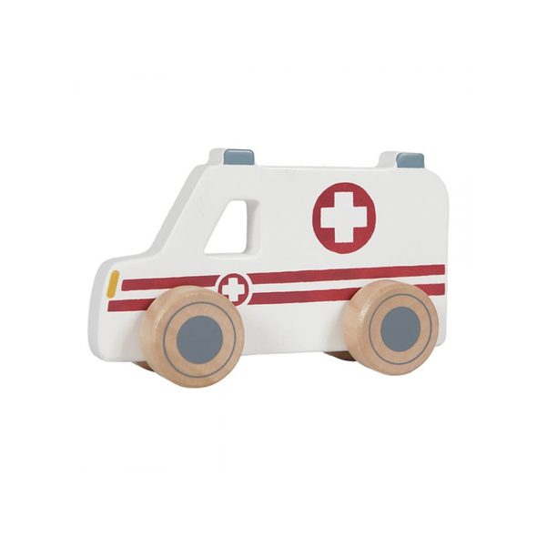 LITTLE DUTCH ZÁCHRANÁŘSKÁ SADA AUTÍČEK DŘEVĚNÁ 3 KS - AUTÍČKA A JEZDÍCÍ - PRO DĚTI