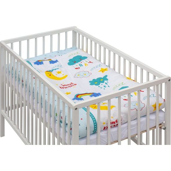 SCARLETT DĚTSKÁ POSTÝLKA S KOMPLETNÍ VÝBAVOU PAPILO 120 X 60 CM - DŘEVĚNÉ POSTÝLKY - SPINKÁNÍ