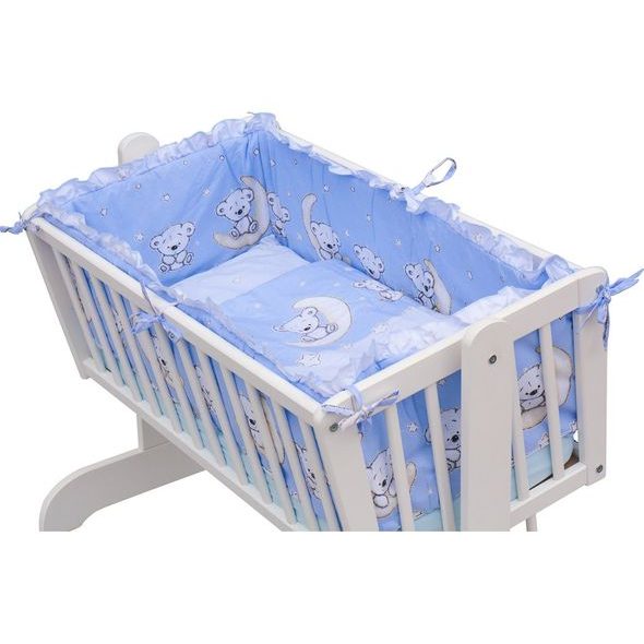 SCARLETT DĚTSKÁ KOLÉBKA BÍLÁ - 90X41CM S KOMPLETNÍ VÝBAVOU TORO BARVA SOUPRAVY: TORO BÉŽOVÁ - KOŠÍKY A KOLÉBKY - SPINKÁNÍ