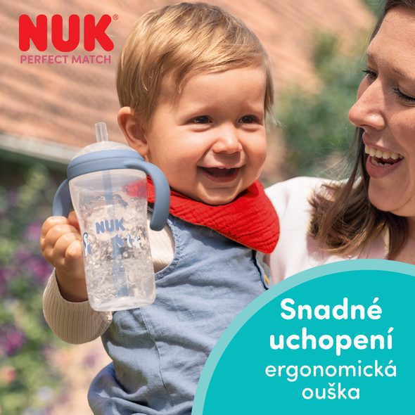 NUK PERFECT MATCH LAHVIČKA NA UČENÍ S BRČKEM BEAR 150 ML - KOJENECKÉ LAHVE - KRMENÍ