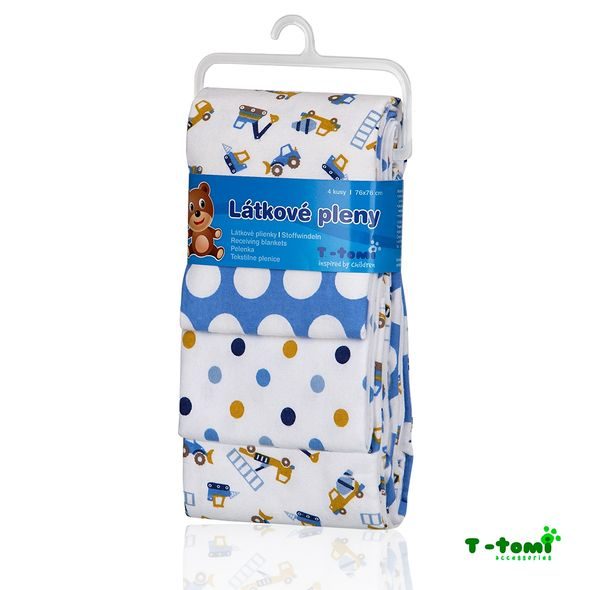 T-TOMI LÁTKOVÉ PLENY S POTISKEM 4KS - LÁTKOVÉ PLENY SKLÁDANÉ - PŘEBALOVÁNÍ