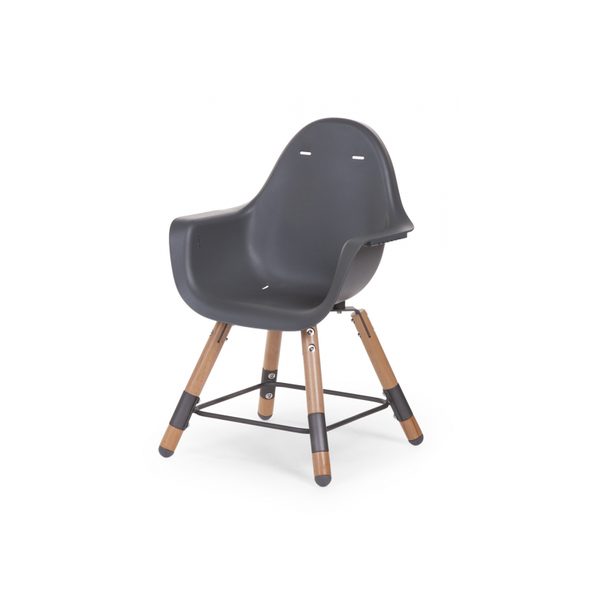 CHILDHOME ŽIDLIČKA 2V1 EVOLU 2 NATURAL / ANTHRACITE - JÍDELNÍ ŽIDLIČKY DŘEVĚNÉ - KRMENÍ