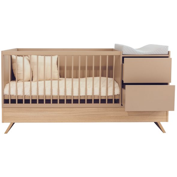 KOMBI POSTÝLKA FAKTUM SIENNA 3V1 CAPPUCCINO 70X - DŘEVĚNÉ POSTÝLKY - SPINKÁNÍ