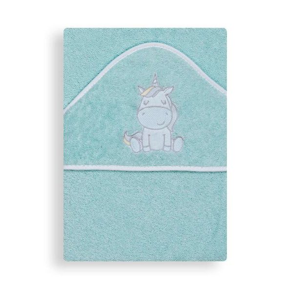 INTERBABY OSUŠKA FROTÉ 100X100 JEDNOROŽEC ZELENÁ - OSUŠKY A DĚTSKÉ ŽUPANY - KOUPÁNÍ A ZDRAVÍ