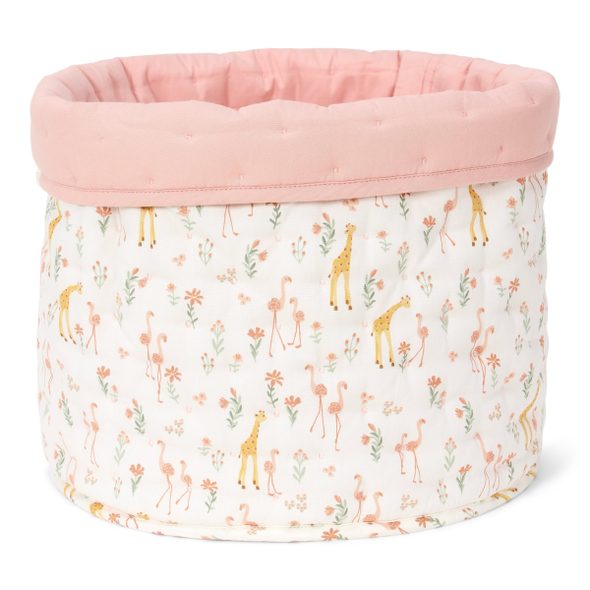 LITTLE DUTCH KOŠÍK TEXTILNÍ OBOUSTRANNÝ VELKÝ PINK BLOOMING SAFARI - LITTLE DUTCH - PRO DĚTI