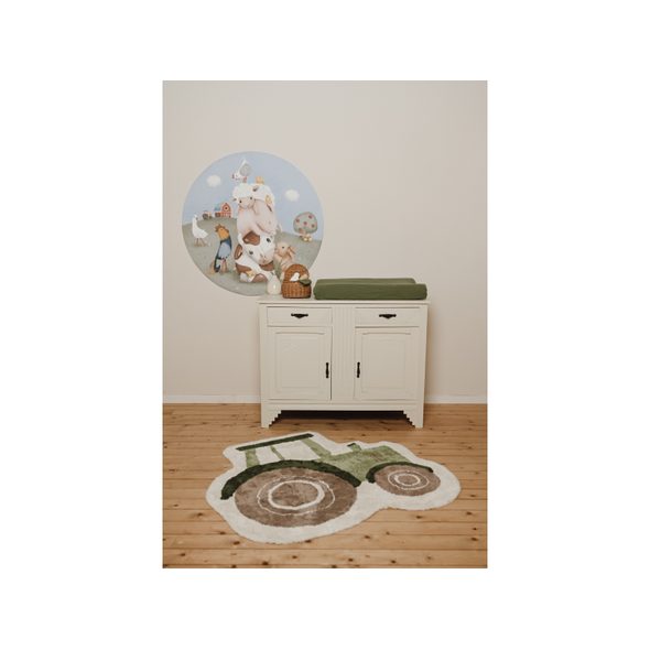 LITTLE DUTCH KOBEREC TRAKTOR 100X110 CM - HRACÍ PODLOŽKY NA ZEM - SPINKÁNÍ