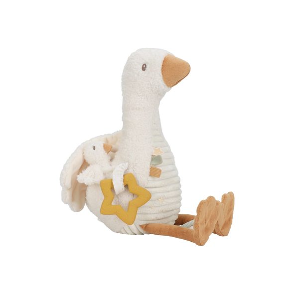 LITTLE DUTCH HUSA PLYŠOVÁ S AKTIVITAMI NEWBORN NATURALS - FARMA - PRO DĚTI