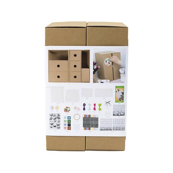 CREATIV COMPANY KREATIVNÍ SADA MAXI BOX SE ZÁSUVKAMI DEKOROVÁNÍ TEXTILU - VÝTVARNÉ POMŮCKY A HRAČKY - PRO DĚTI