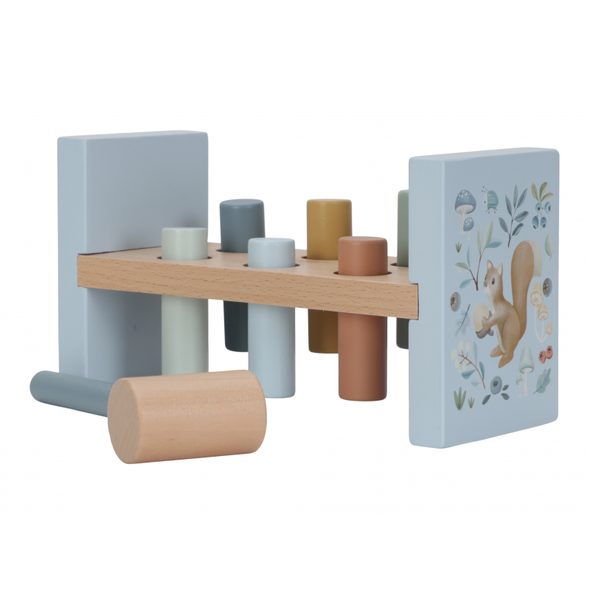 LITTLE DUTCH ZATLOUKAČKA DŘEVĚNÁ FOREST FRIENDS - MOTORICKÉ A HRY - PRO DĚTI