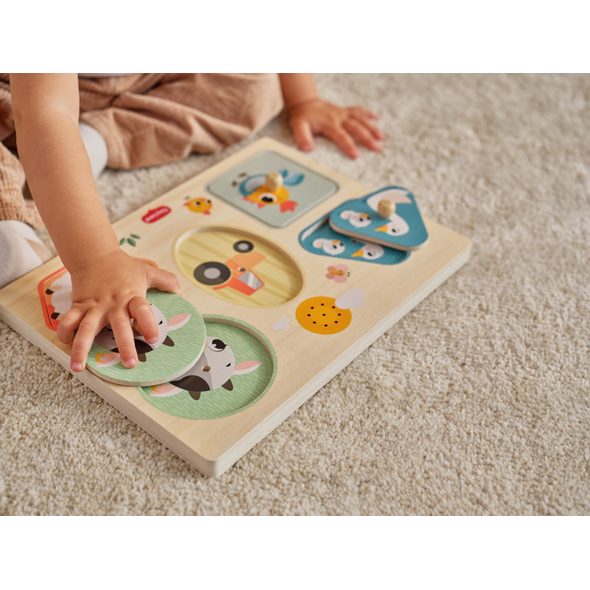 TINY LOVE PUZZLE SE ZVUKY DŘEVĚNÉ FARMERS FUNDAY - DŘEVĚNÉ HRAČKY - PRO DĚTI
