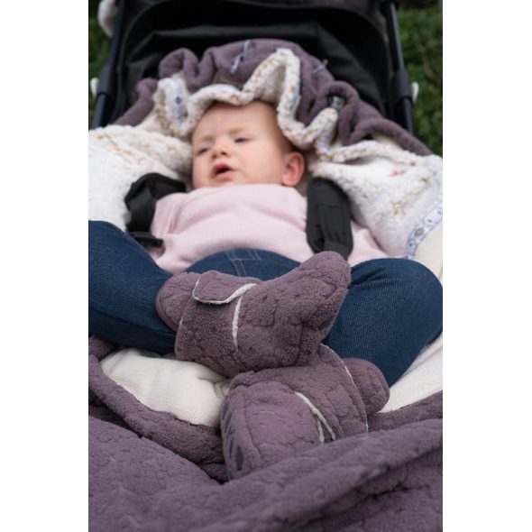 LODGER SLIPPER FOLKLORE FLEECE MAUVE 0 - 3 MĚSÍCE - KOJENECKÉ CAPÁČKY - PRO DĚTI