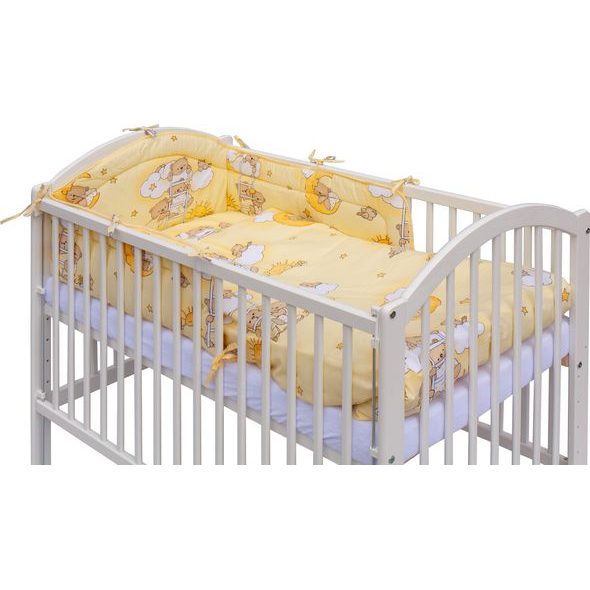 SCARLETT POSTÝLKA 120X60CM S KOMPLETNÍ VÝBAVOU MRÁČEK BÉŽOVÁ - DŘEVĚNÉ POSTÝLKY - SPINKÁNÍ