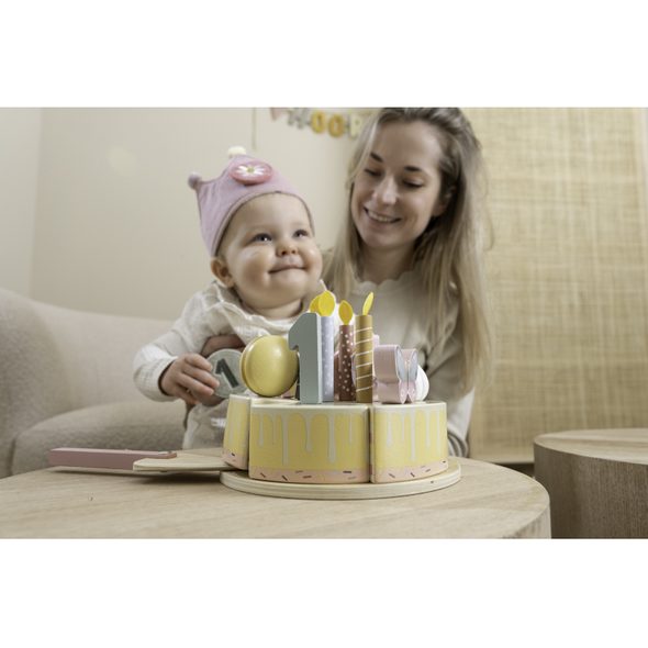 LITTLE DUTCH NAROZENINOVÁ KORUNKA S ČÍSLY PINK - HRAČKY PRO DĚTI - PRO DĚTI
