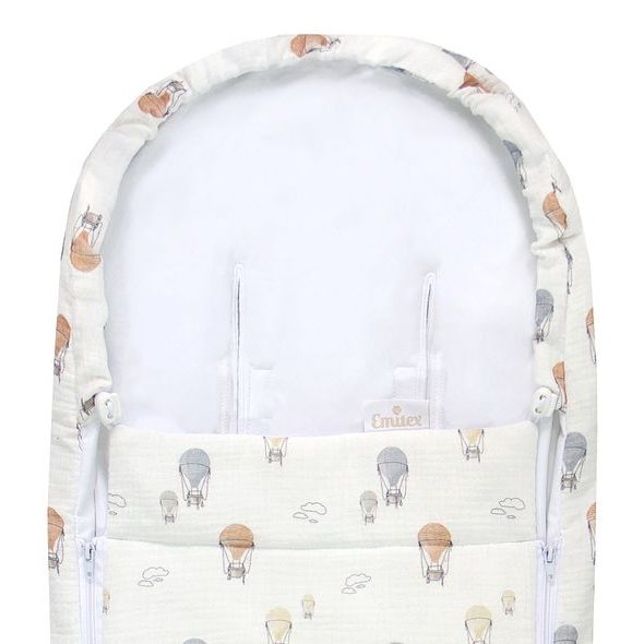 EMITEX NOVOROZENECKÝ FUSAK MUŠELÍN MAGIC SKY - FUSAKY DO AUTOSEDAČKY - AUTOSEDAČKY A PŘÍSLUŠENSTVÍ